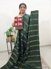 Bhagalpuri Sequence Weaving  - Dark Green