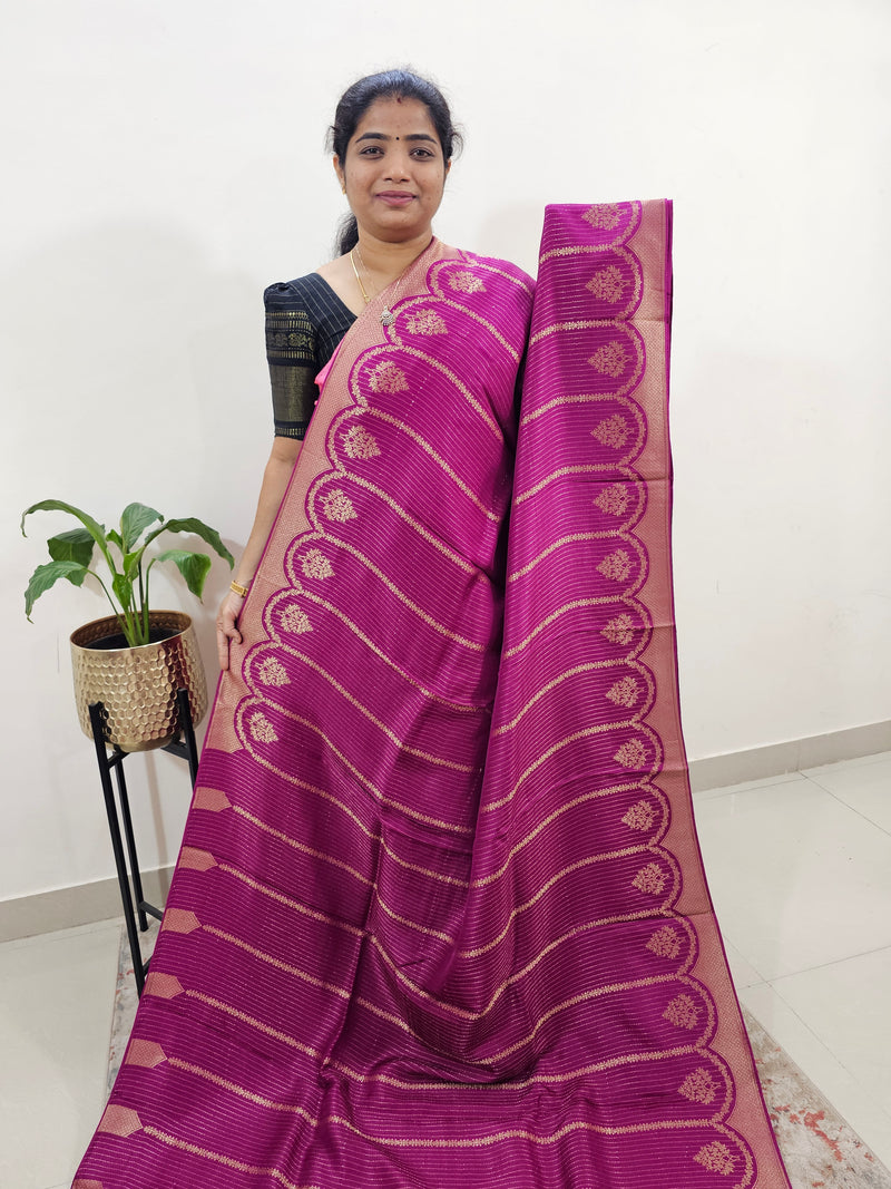 𝐏𝐫𝐞𝐛𝐨𝐨𝐤𝐢𝐧𝐠 𝐀𝐯𝐚𝐢𝐥𝐚𝐛𝐥𝐞 𝟐𝟓 𝐝𝐚𝐲𝐬 𝐃𝐢𝐬𝐩𝐚𝐭𝐜𝐡 𝐓𝐢𝐦𝐞 Semi Kathan Silk Saree - Magenta Pink
