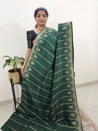 Semi Kathan Silk Saree - Bottle Green