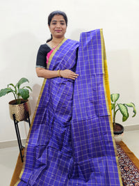 Chinnalampattu Saree with Blouse -  Purple with Yellow