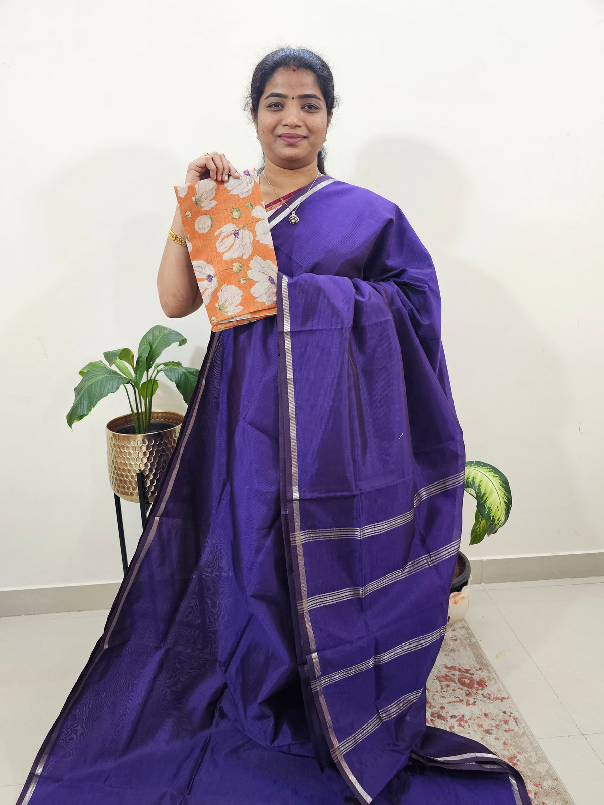 Mangalagiri Silk Cotton - Purple