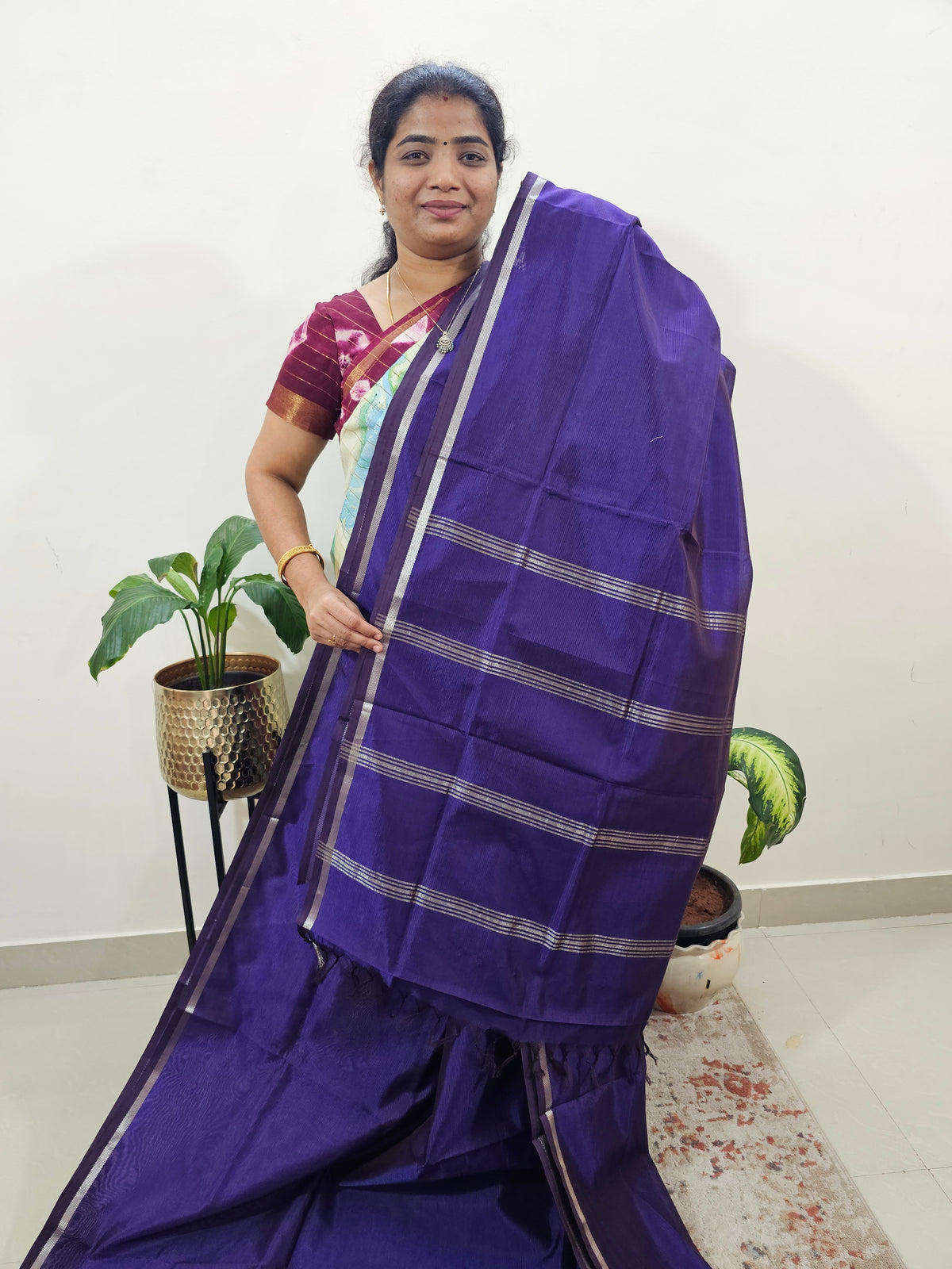 Mangalagiri Silk Cotton - Purple