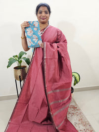 Mangalagiri Silk Cotton - Dark Onion Pink