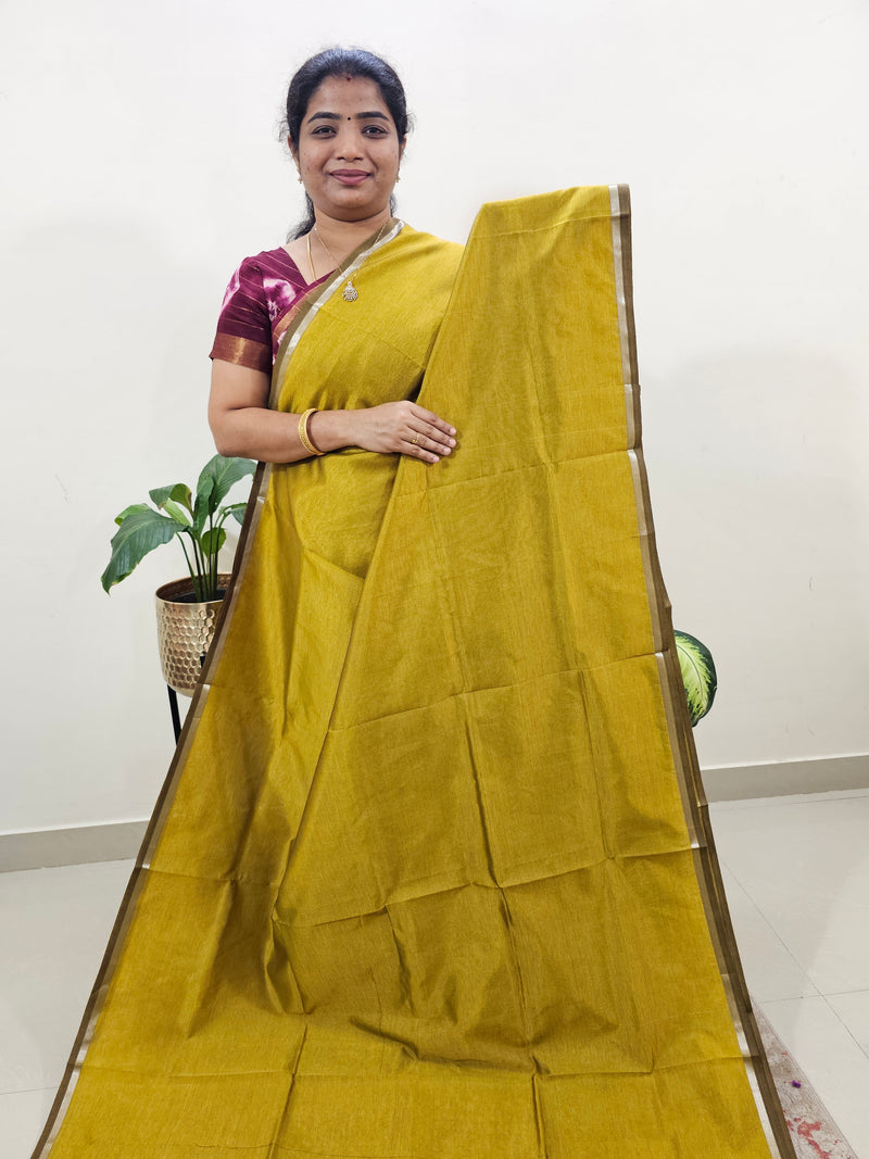Mangalagiri Silk Cotton - Mustard Yellow