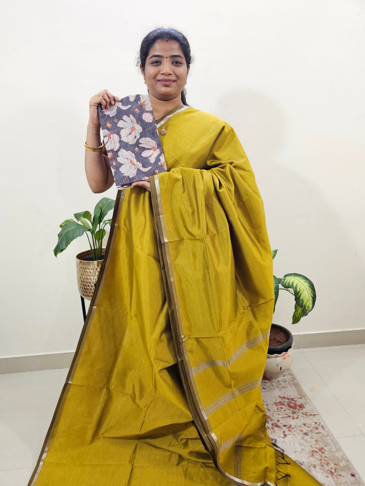 Mangalagiri Silk Cotton - Mustard Yellow