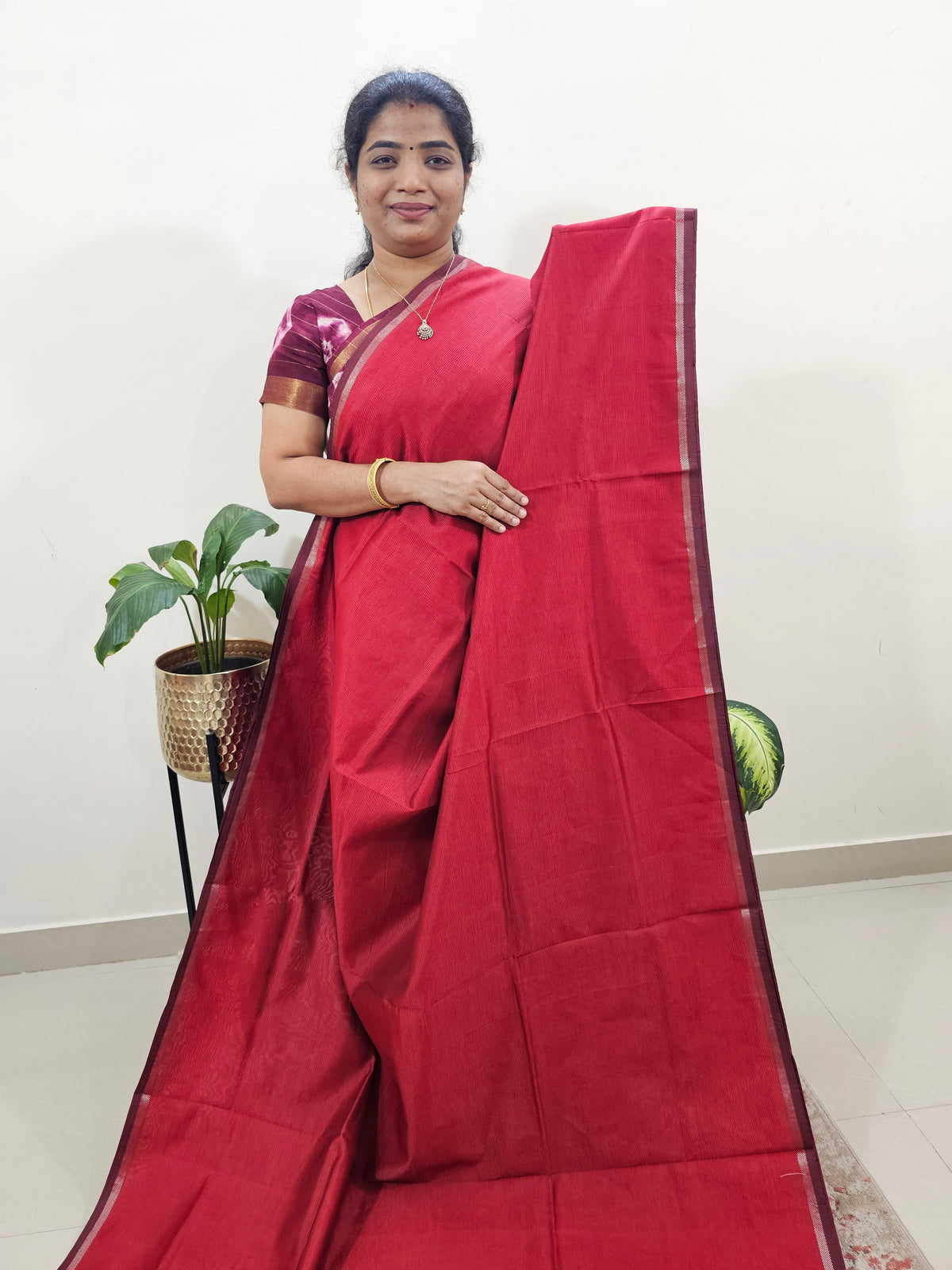 Mangalagiri Silk Cotton - Red