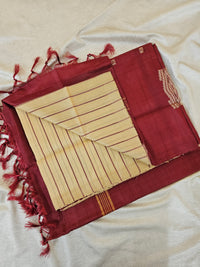 Chinnalampattu Saree - Sandal with Marron