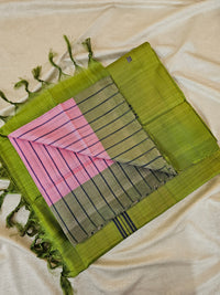 Chinnalampattu Saree - Pink with Green