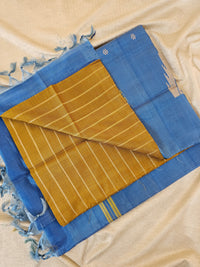 Chinnalampattu Saree - Brown with Blue