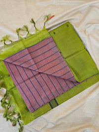 Chinnalampattu Saree - Onion Pink with Green