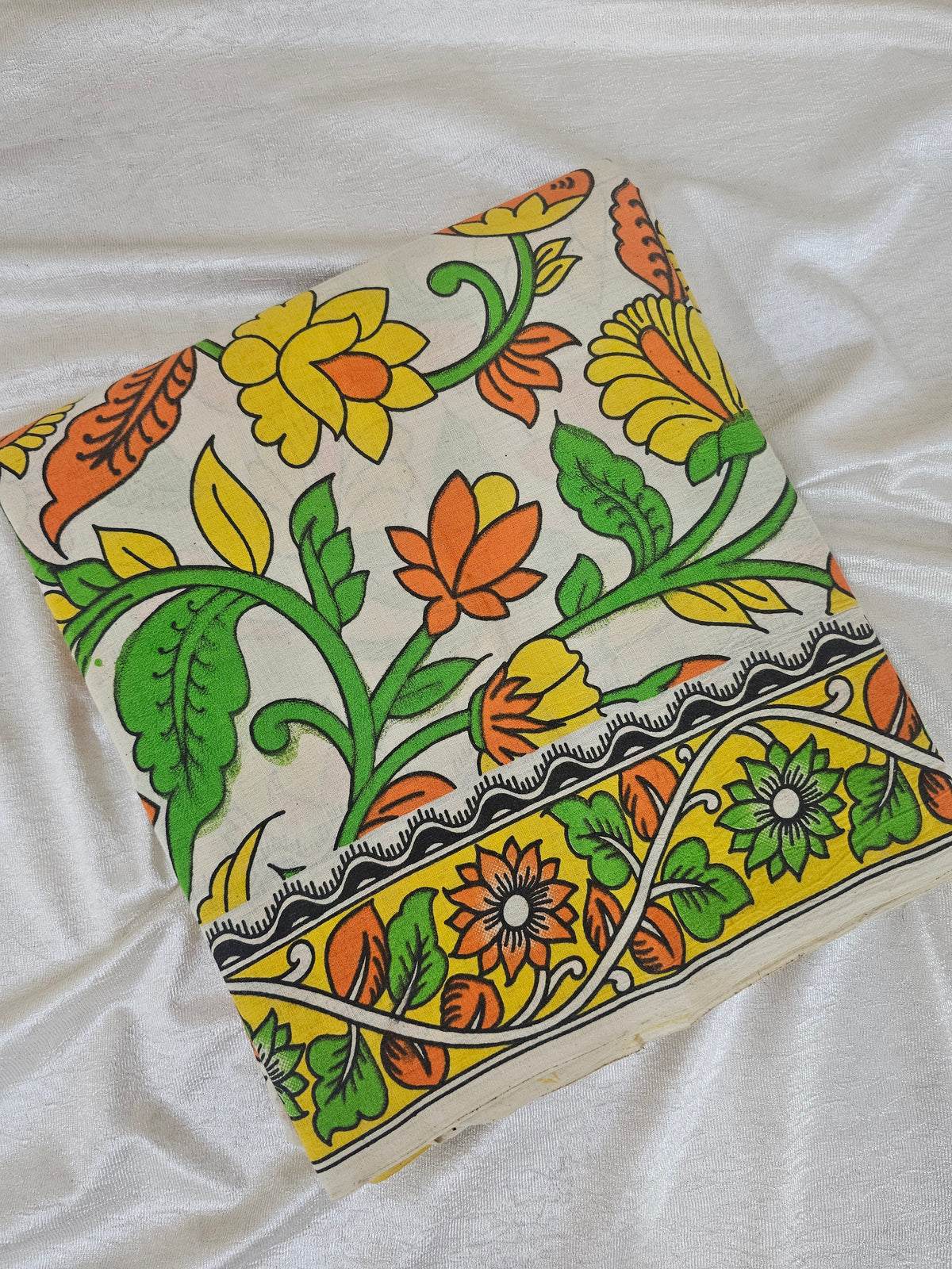 Cotton Kalamkari Saree - Multi Shade Kalamkari