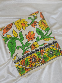 Cotton Kalamkari Saree - Multi Shade Kalamkari