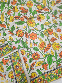 Cotton Kalamkari Saree - Multi Shade Kalamkari