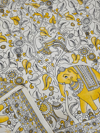 Cotton Kalamkari Saree - Yellow