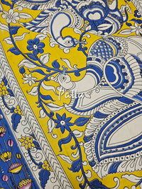 Cotton Kalamkari Saree - Blue