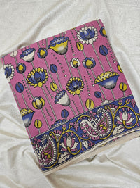 Cotton Kalamkari Saree - Pink