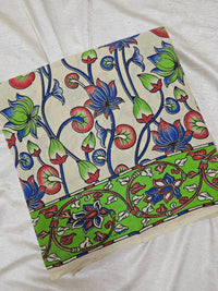 Cotton Kalamkari Saree - Multi Shade Kalamkari
