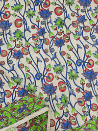 Cotton Kalamkari Saree - Multi Shade Kalamkari