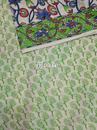 Cotton Kalamkari Saree - Multi Shade Kalamkari