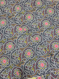 Cotton Kalamkari Saree - Black