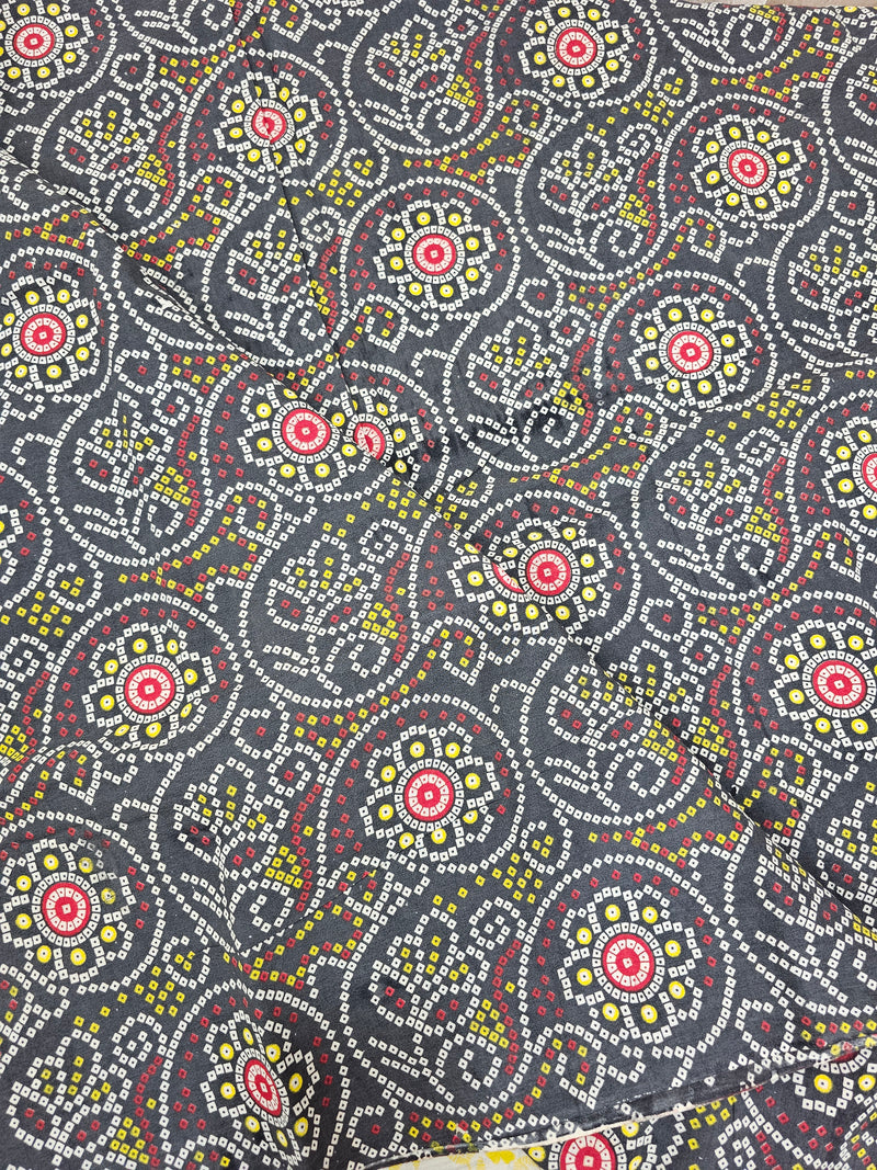 Cotton Kalamkari Saree - Black