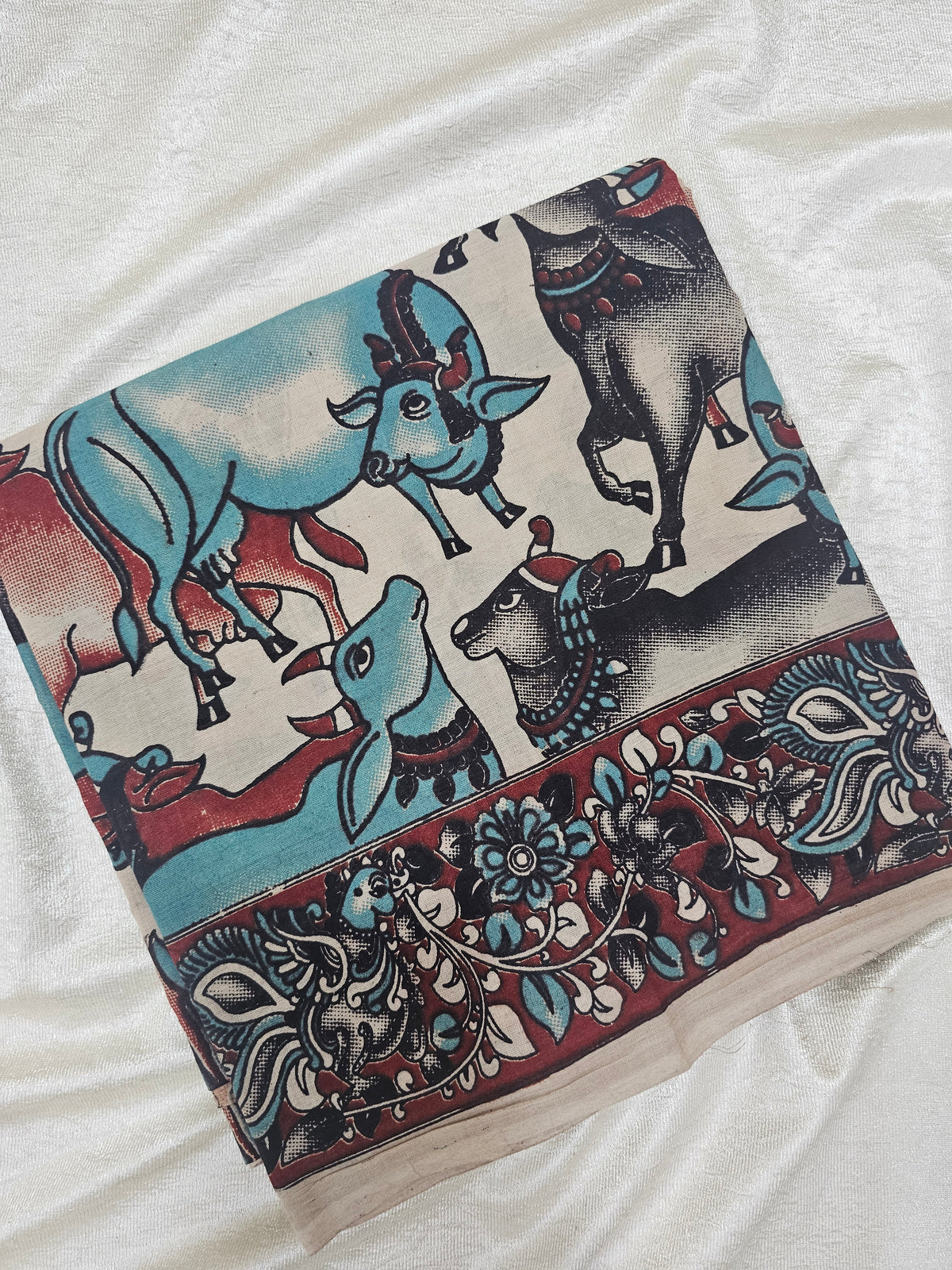 Cotton Kalamkari Saree - Pichwai Multi Shade