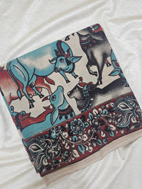 Cotton Kalamkari Saree - Pichwai Multi Shade