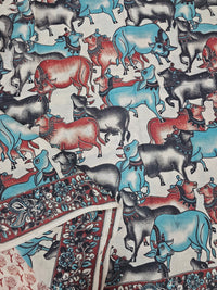 Cotton Kalamkari Saree - Pichwai Multi Shade