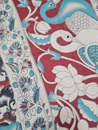 Cotton Kalamkari Saree - Pichwai Multi Shade