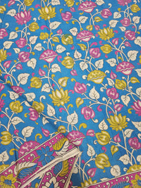 Cotton Kalamkari Saree - Blue