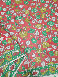 Cotton Kalamkari Saree - Red