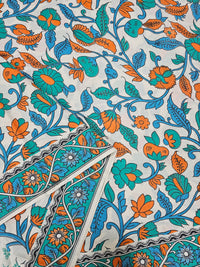 Cotton Kalamkari Saree - Blue