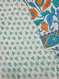 Cotton Kalamkari Saree - Blue