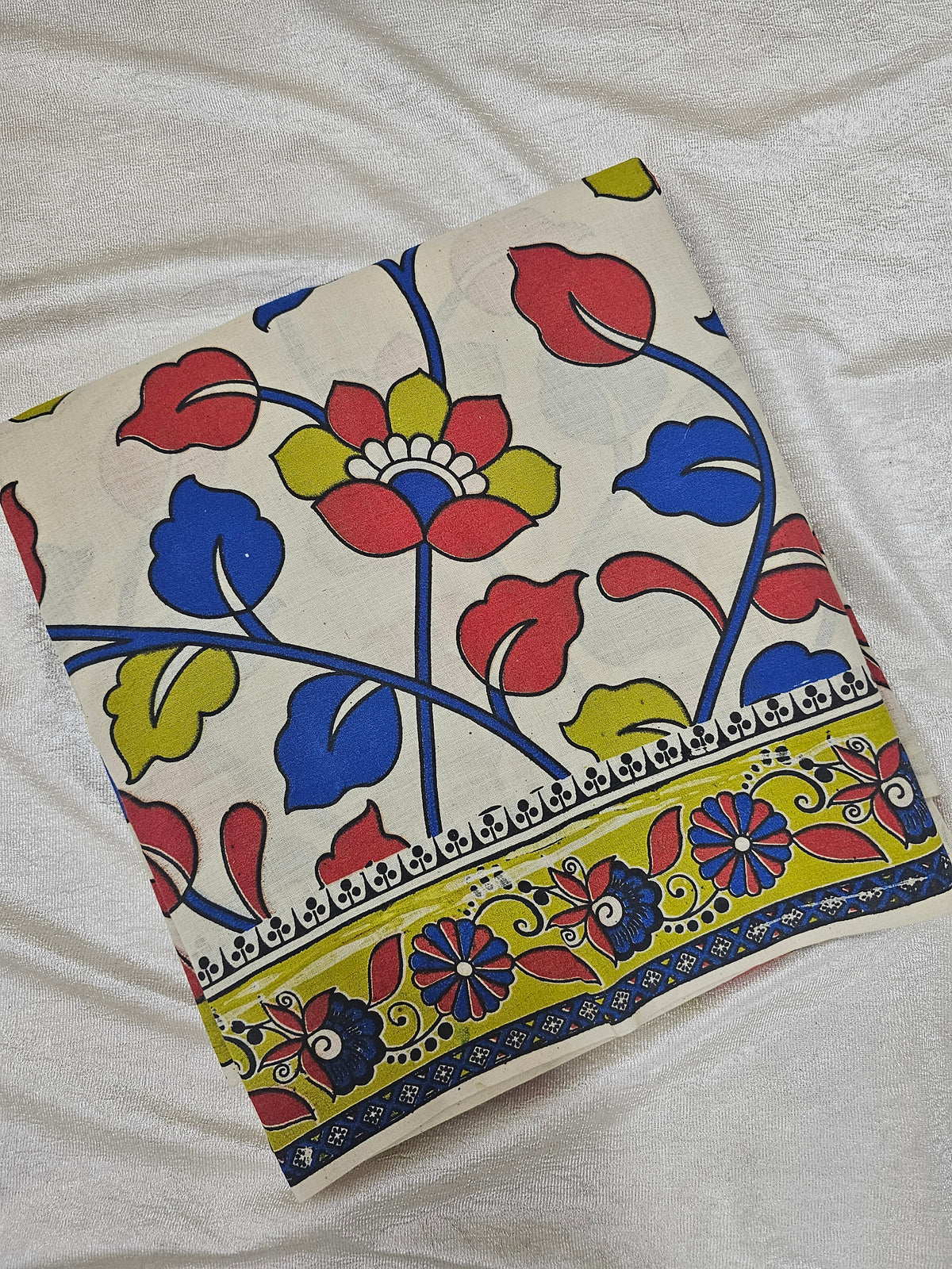 Cotton Kalamkari Saree - Multi Shade Kalamkari