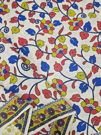 Cotton Kalamkari Saree - Multi Shade Kalamkari