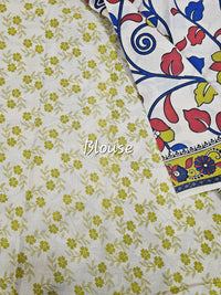 Cotton Kalamkari Saree - Multi Shade Kalamkari