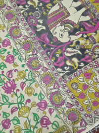 Cotton Kalamkari Saree - Multi Shade Kalamkari