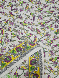 Cotton Kalamkari Saree - Multi Shade