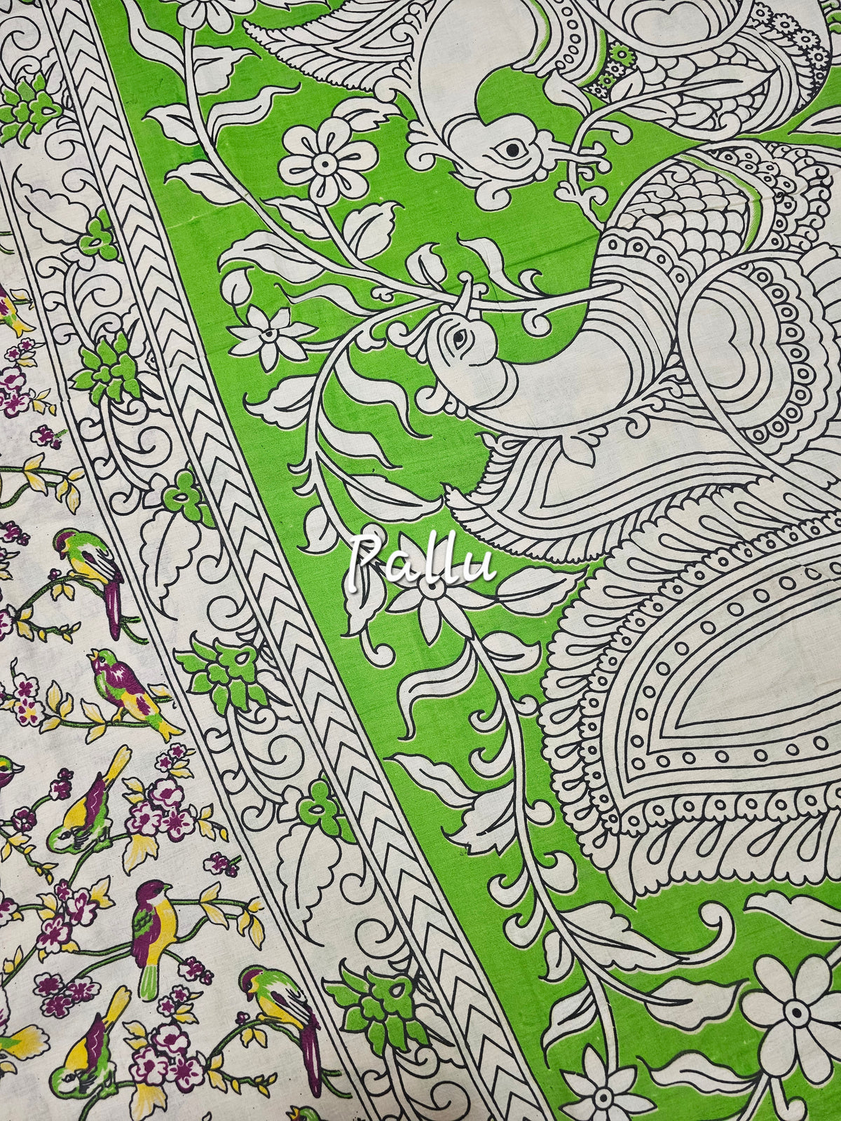 Cotton Kalamkari Saree - Multi Shade