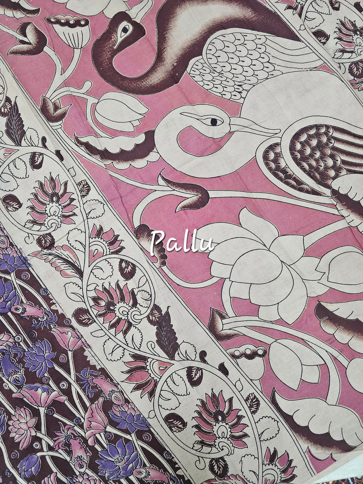 Cotton Kalamkari Saree - Maroon