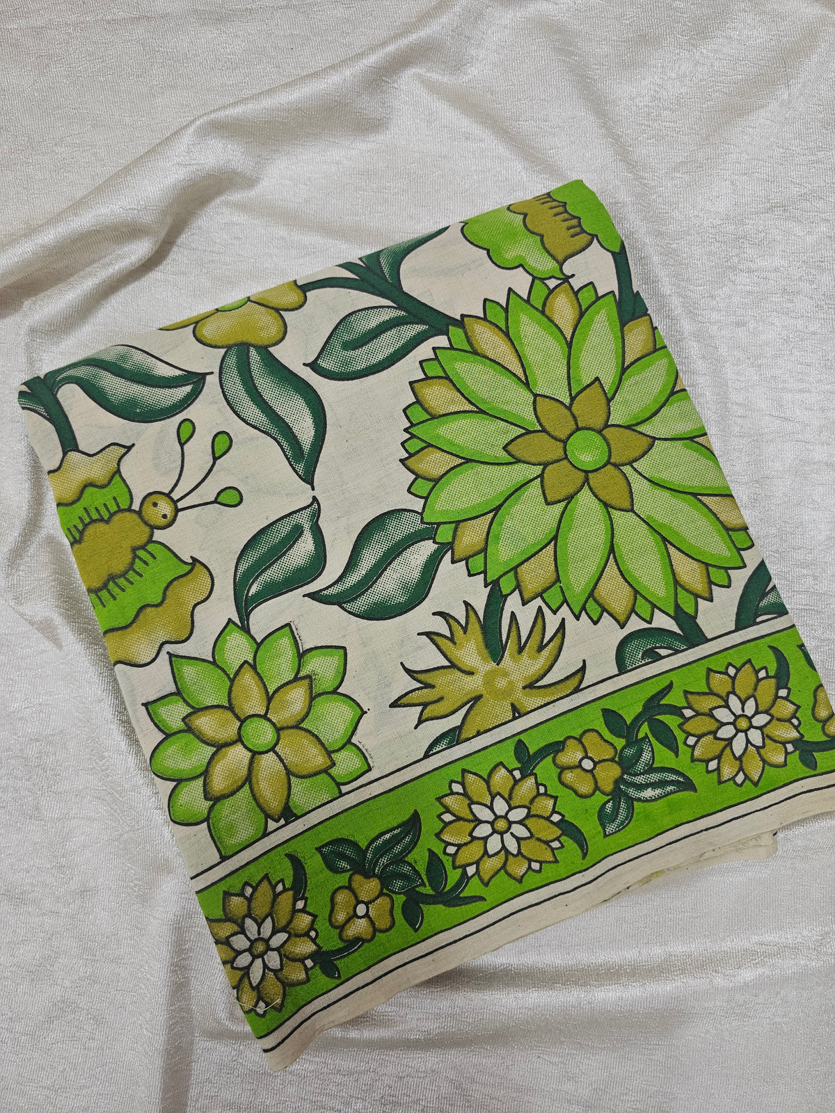 Cotton Kalamkari Saree - Green