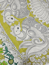 Cotton Kalamkari Saree - Green