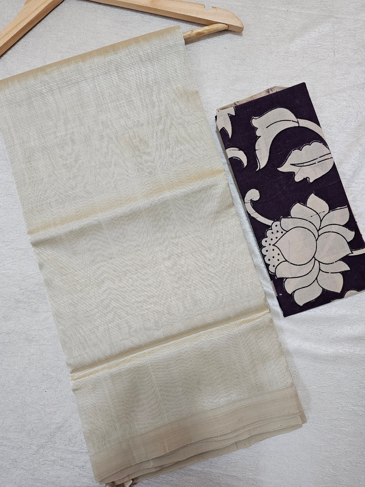Handwoven Mangalagiri Plain Pattu Saree - Grey