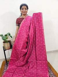 Semi Matka Tussar with Kalamkari - Pink
