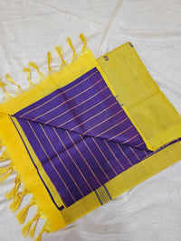 Chinnalampattu Saree- Purple with Yellow