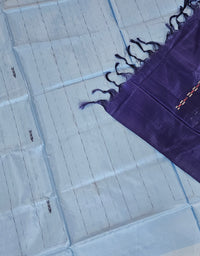 Chinnalampattu Saree - Blue with Dark Blue