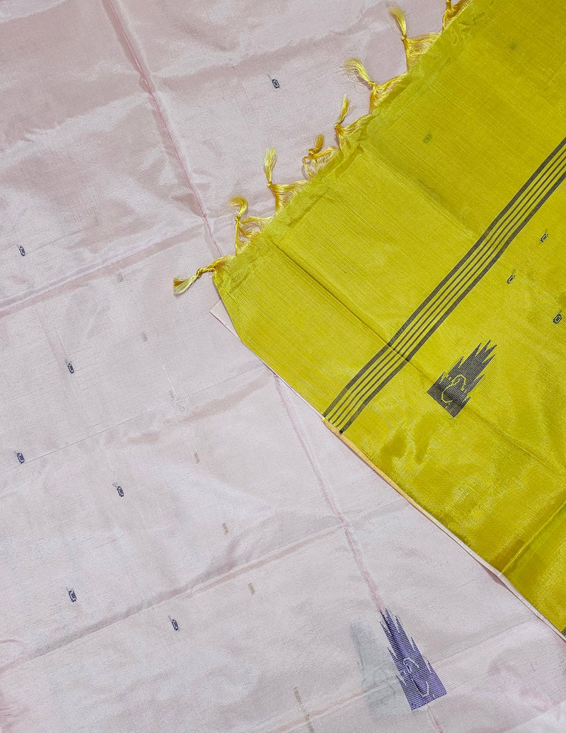 Chinnalampattu Saree - Pink with Yellow