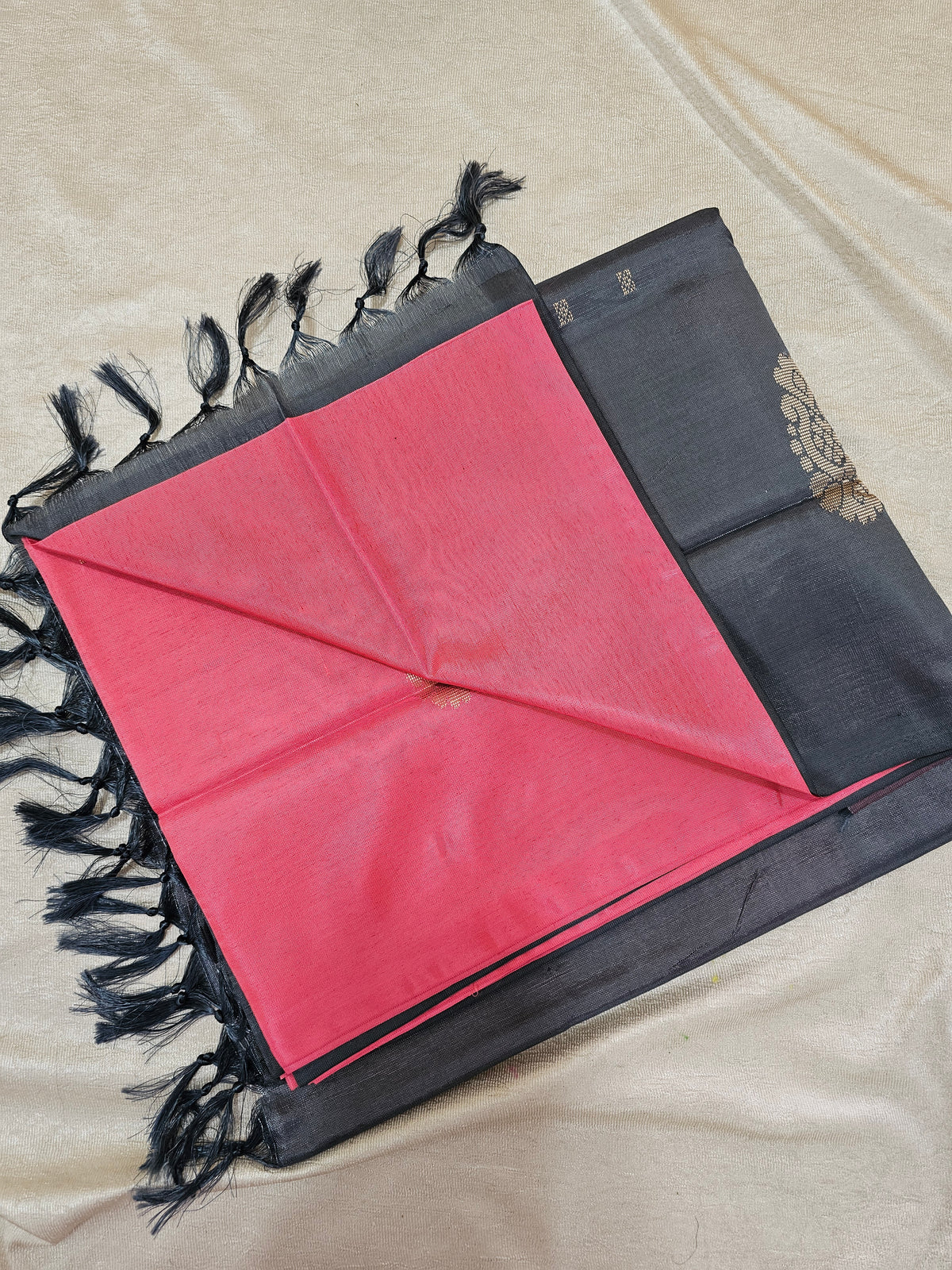 Chinnalampattu Saree - Pink with Grey