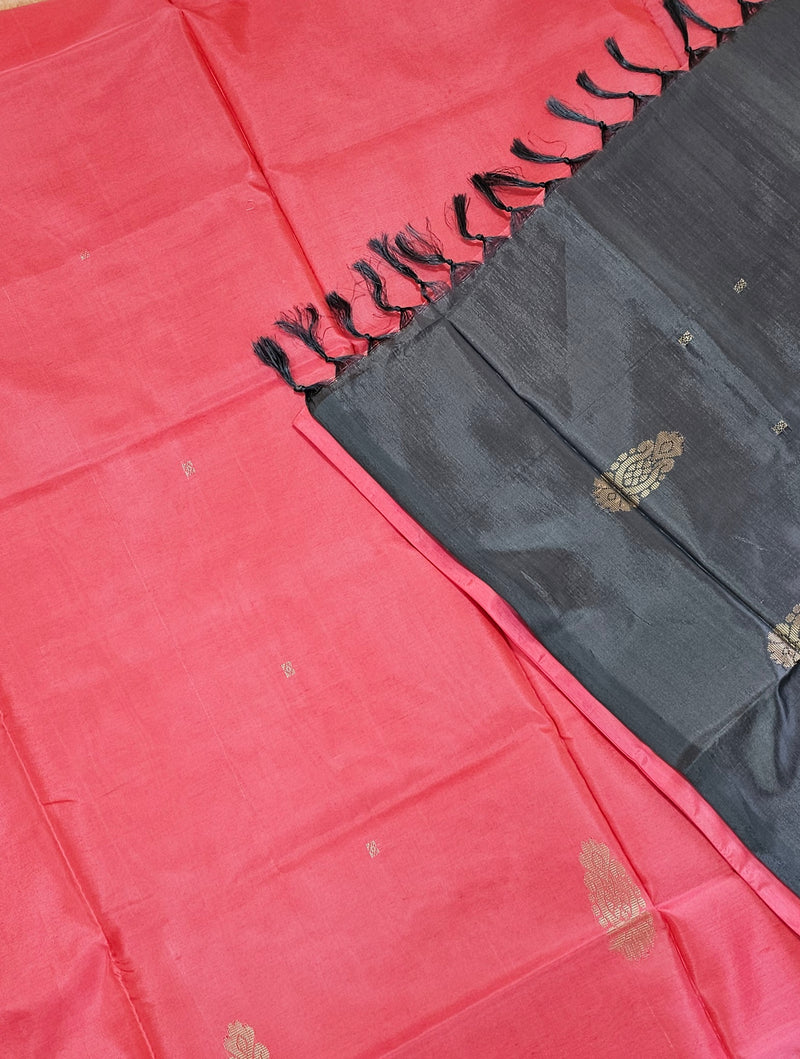 Chinnalampattu Saree - Pink with Grey