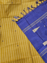 Chinnalampattu Saree - Brown with Blue